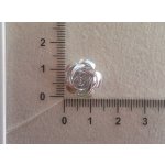 Hliníková růžička 15x9 mm, stříbrná