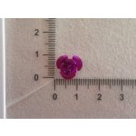 Hliníková růžička 12x7 mm, růžovofialová
