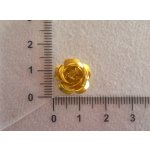 Hliníková růžička 15x9 mm, zlatá