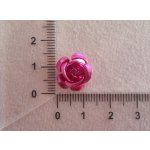 Hliníková růžička 15x9 mm, růžová