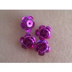 Hliníková růžička 15x9 mm, fialová