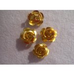 Hliníková růžička 15x9 mm, zlatá