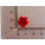 Hliníková růžička 15x9 mm, červená