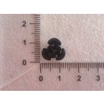 Hliníková růžička 12x7 mm, černá