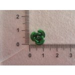 Hliníková růžička 12x7 mm, zelená