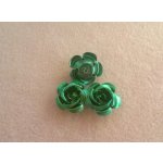 Hliníková růžička 17x9 mm, zelená