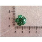 Hliníková růžička 17x9 mm, zelená