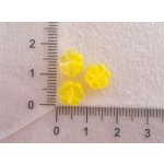 Skleněná kytka, pr. 9 mm, žlutá