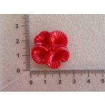 Akrylová kytka, pr. 27 mm, červený vosk