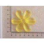 Akrylová kytka, pr. 57 mm, žlutá