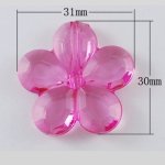 Plastová kytka, pr. 30 mm, růžová