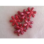 Akrylová sprejová kytka pr. 25 mm, červená akryl červená 25 mm 5 mm 1,5 mm