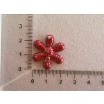 Akrylová sprejová kytka pr. 25 mm, červená akryl červená 25 mm 5 mm 1,5 mm