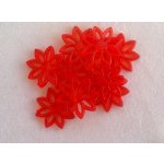 Plastová kytka, pr. 31 mm, červená