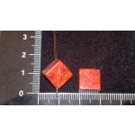 Kostka 10 x 10 x 10 mm červená korál 1 mm