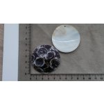 Silná perleť 50 mm - motiv 22 perleť 1,5 mm 50 mm bílá/černá