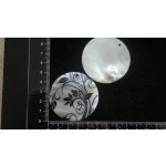 Silná perleť 50 mm - motiv 11 perleť 50 mm 1,5 mm bílá/černá