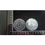 Slída 50 mm - motiv 9 perleť 50 mm 1,2 mm bílá/černá