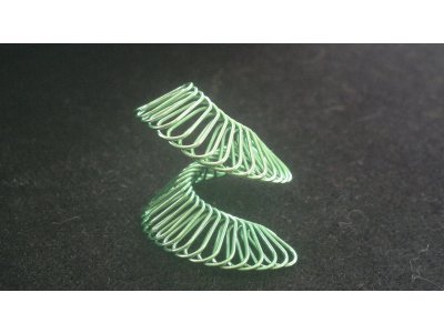 Spirála zelená - řidčí zelená bronz