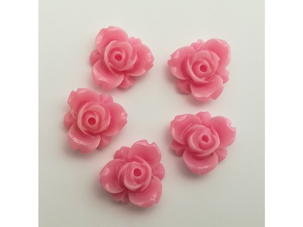 Plastové růžičky 12x5,5mm - mix barev