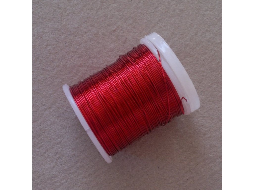 Měděný drát 0,5 mm, cca 18 m, více barev
