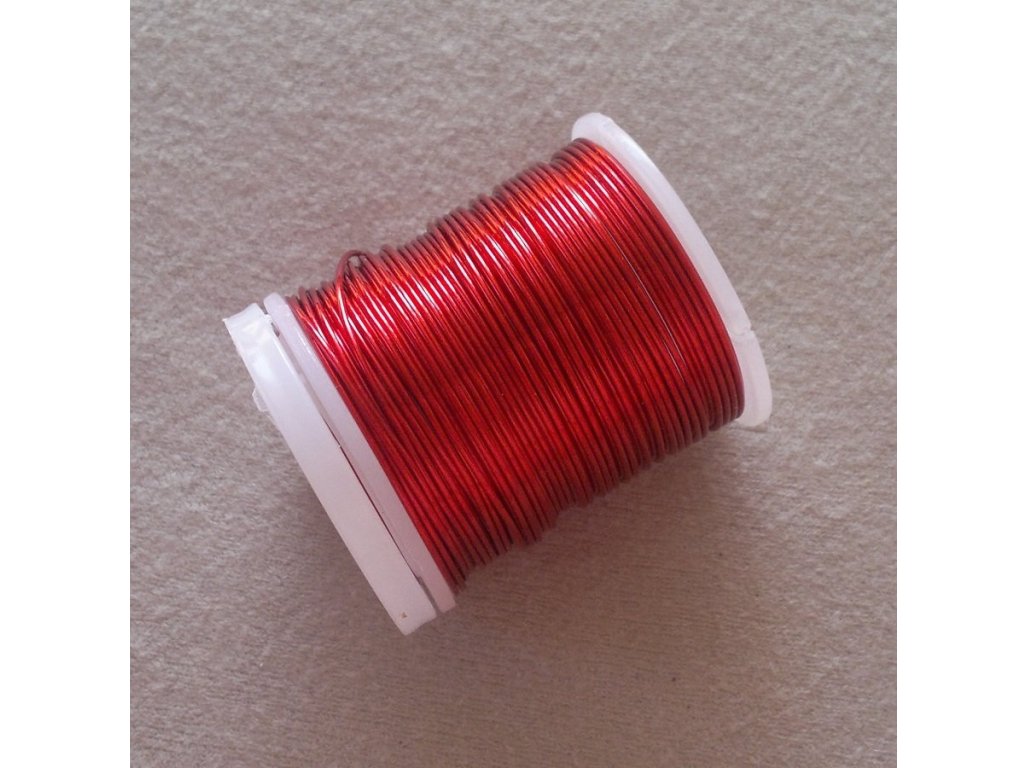 Měděný drát 0,8 mm, cca 8,5 m, více barev