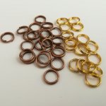 Spojovací kroužky dvojité  6 mm silné 0,6 mm, více barev