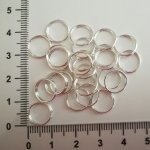 Spojovací kroužky dvojité 10 mm silné 0,7 mm - stříbrná