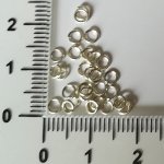 Spojovací kroužky 3 mm, silné 0,6 mm - stříbrná