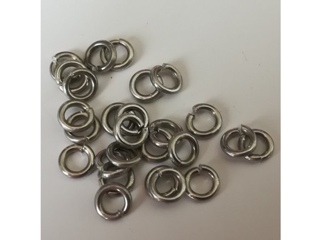 Spojovací, hliníkové kroužky 3,2/1,2 řezané - platina