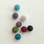 Shamballa 8 mm, více barev, vlepovací