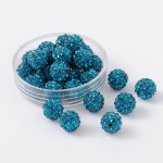 Shamballa 8 mm, více barev - petrolejová, vlepovací
