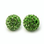 Shamballa 10 mm, více barev - peridot, A