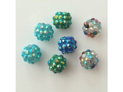 Shamballa plastová 12 mm - více barev