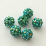 Shamballa plastová 12 mm - více barev - zelená