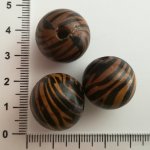 Kulička dřevěná pr. 20 mm, motiv zebra