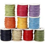 Voskovaná šňůra (polyester) 2 mm, více barev