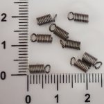 Pružinky ukončovací 10 ks - antracitové, více velikostí - 3 mm