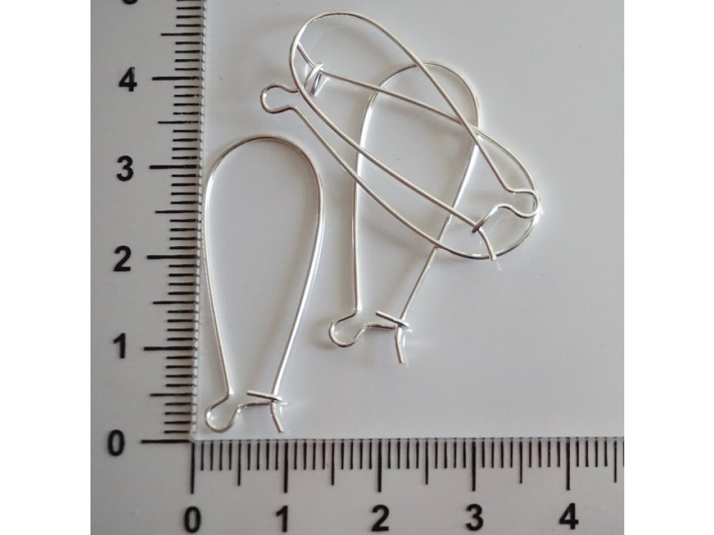 Afroháček zjednodušený dlouhý, více variant - stříbrná, 33 mm