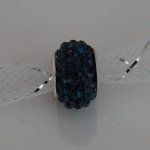 Velkodírková PANDORA se zirkonky - tmavě petrolejová