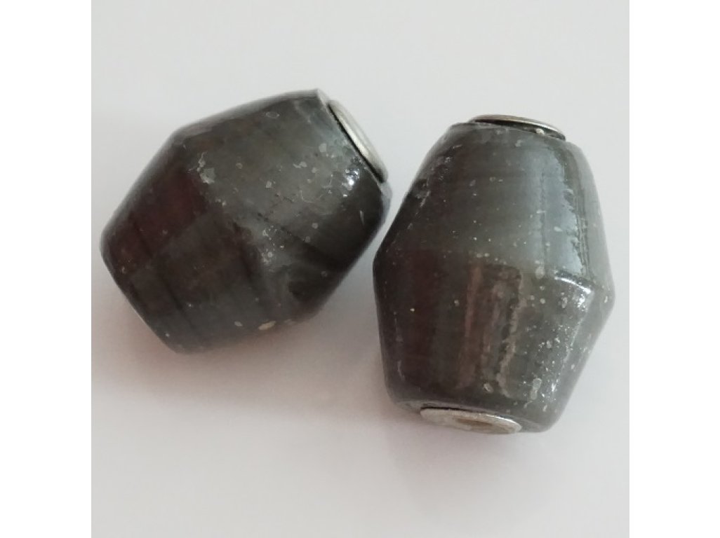 Velkodírka 19x24 mm, více druhů - šedá