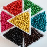 Dřevěné korálky 4x3 mm, více barev