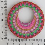 Výsek s potiskem mandala, pr. 60 mm, více druhů