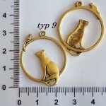 Kovové kočky, více druhů - typ 9, zlatá