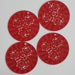 Filigrán růže pr. 21 mm, více barev - červená