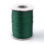 Voskovaná šňůra (polyester) 1 mm, více barev - tmavě zelená