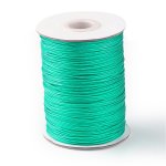 Voskovaná šňůra (polyester) 1 mm, více barev - mořská zelená