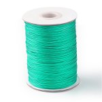 Voskovaná šňůra (polyester) 1 mm, více barev - mořská zelená