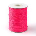 Voskovaná šňůra (polyester) 1 mm, více barev - neonová růžová
