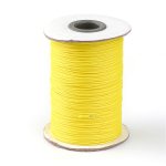 Voskovaná šňůra (polyester) 1 mm, více barev - žlutá